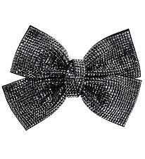Bows By Str Bow Hair Clip - Blanka - 9.5 cm - Black w. Glitter