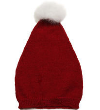 Huttelihut Christmas Hat - Knitted - Wool - Santa - Rose