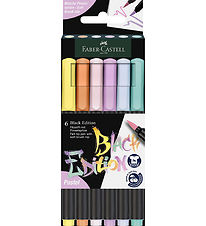 Faber-Castell Markers - Black Edition - 6 pcs - Pastel