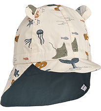 Liewood Sun Hat - Gorm - Reversible - Sea Creature/Sandy